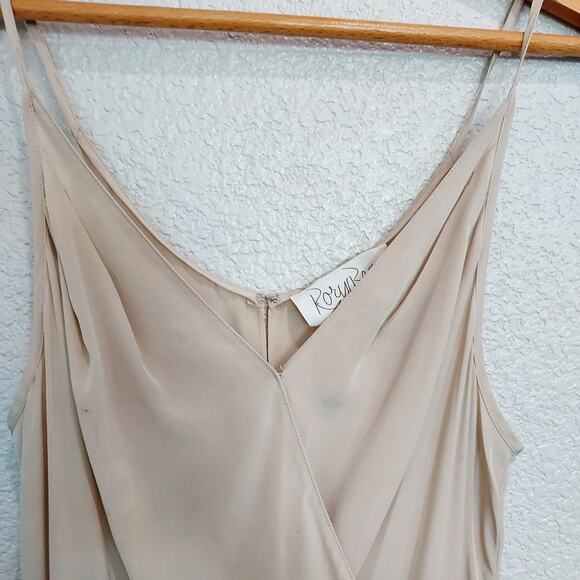 Rory Beca Beige 100% Silk Slip Dress Size M - Picture 3 of 11